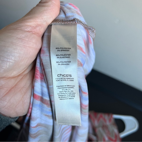 Chicos Easywear Beige Ikat Sleeveless Tank Top 3 - Picture 5 of 5